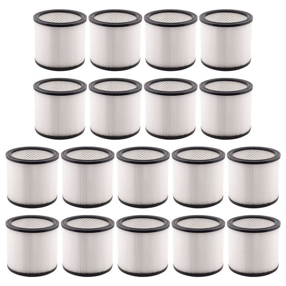 18 Pack Filter Cartridge Replacement Part 90304 90350 90333 Type U H12 Compatible with Shop Vac Wet & Dry Vacs