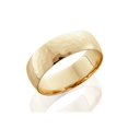 thumbnail image 2 of 7mm 14K Yellow Gold High Polished Hammered Mens Wedding Band, 2 of 2