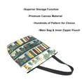 thumbnail image 3 of FORMRS Womens Canvas Tote Bag with Zipper Inner Pocket Shoulder Handbag, White Shelf, 3 of 7