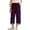 /v679Dark Purple1489, variant on Toddler Pants Girls High Waist Striped Culottes Casual Summer Pants With And Pockets Comfortable Straight Leg Ankle Length Cropped Wide Leg Trousers Kids Birthday Solid Color Bottoms