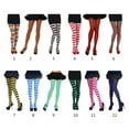 thumbnail image 2 of Yoetaun Women Girls Rainbow Multicolor Striped Tights Opaque Stockings Pantyhose for Christmas Halloween Cosplay Costume Color 10, 2 of 3
