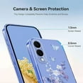 thumbnail image 4 of Compatible with Samsung Galaxy S25 Edge Case Clear with Flower Design, Cute Soft Silicone TPU Floral Aesthetic Women Girls Transparent Protective Shockproof Anti-Scratch Anti-Yellow Phone Cover, A, 4 of 9