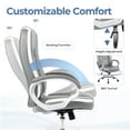 thumbnail image 6 of CELTOSS Ergonomic Leather Office Chair, High-Back with Lumbar Support, Heavy Duty Executive Desk Chair for Home Office, Gray, 6 of 11