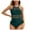 Green, variant on TTUHYWXI Women Tummy Control One Piece Swimsuit Modest Bathing Suit Full Coverage High Neck Swimwear (Red, S)