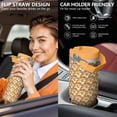 thumbnail image 5 of Leopard Print 30oz Handheld Travel Tumbler with Handle – Double Wall Stainless Steel Insulated Cup, Flip Straw Lid, Leak-Proof & BPA-Free for Hot and Cold Drinks – Durable Coffee & Juice Mug Black, 5 of 6