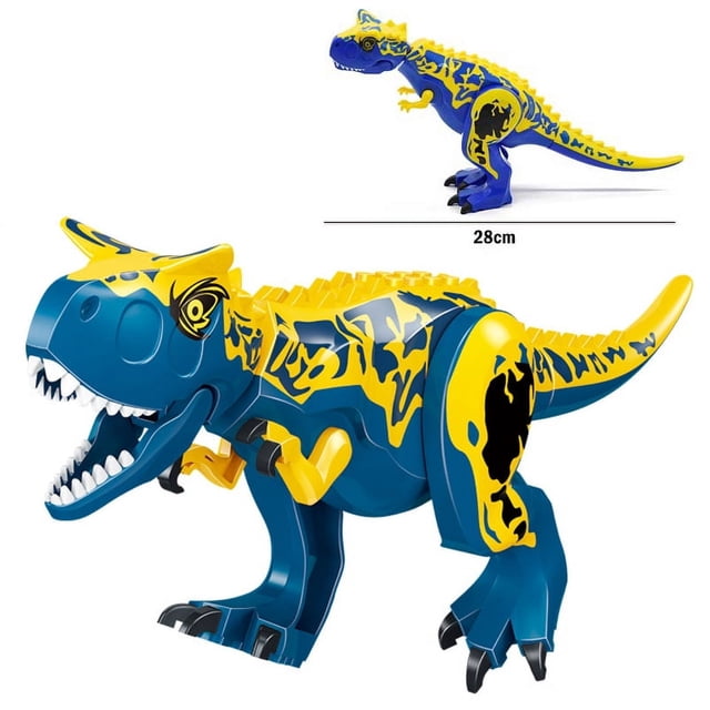 Dinosaur World Building Blocks Set, Large Dinosaur Figures T-Rex Velociraptor Triceratops, DIY Assembled Educational Construction Toy, STEM Learning Building Kit Gift for Kids Boys Girls