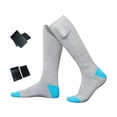 thumbnail image 1 of Calcetines térmicos para hombre y mujer, cálidos, cómodos, para invierno y clima frío, largos y calentadores de pies. Gris y azul, 1 of 6