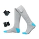 thumbnail image 1 of Calcetines calefactables unisex para adultos, largos, cálidos y cómodos para clima frío. Gris y azul, 1 of 6