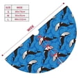 thumbnail image 3 of Cauagu 30" Christmas Tree Skirt Whale And Sea Pattern Christmas Tree Decorations Tree Mat for Xmas Decorations Occasion Holiday Home Decor -30", 3 of 7