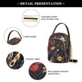 thumbnail image 4 of FORMRS Crossbody Bag for Women Shoulder Cell Phone Purse with Zipper, Black Floral Pattern, 4 of 7