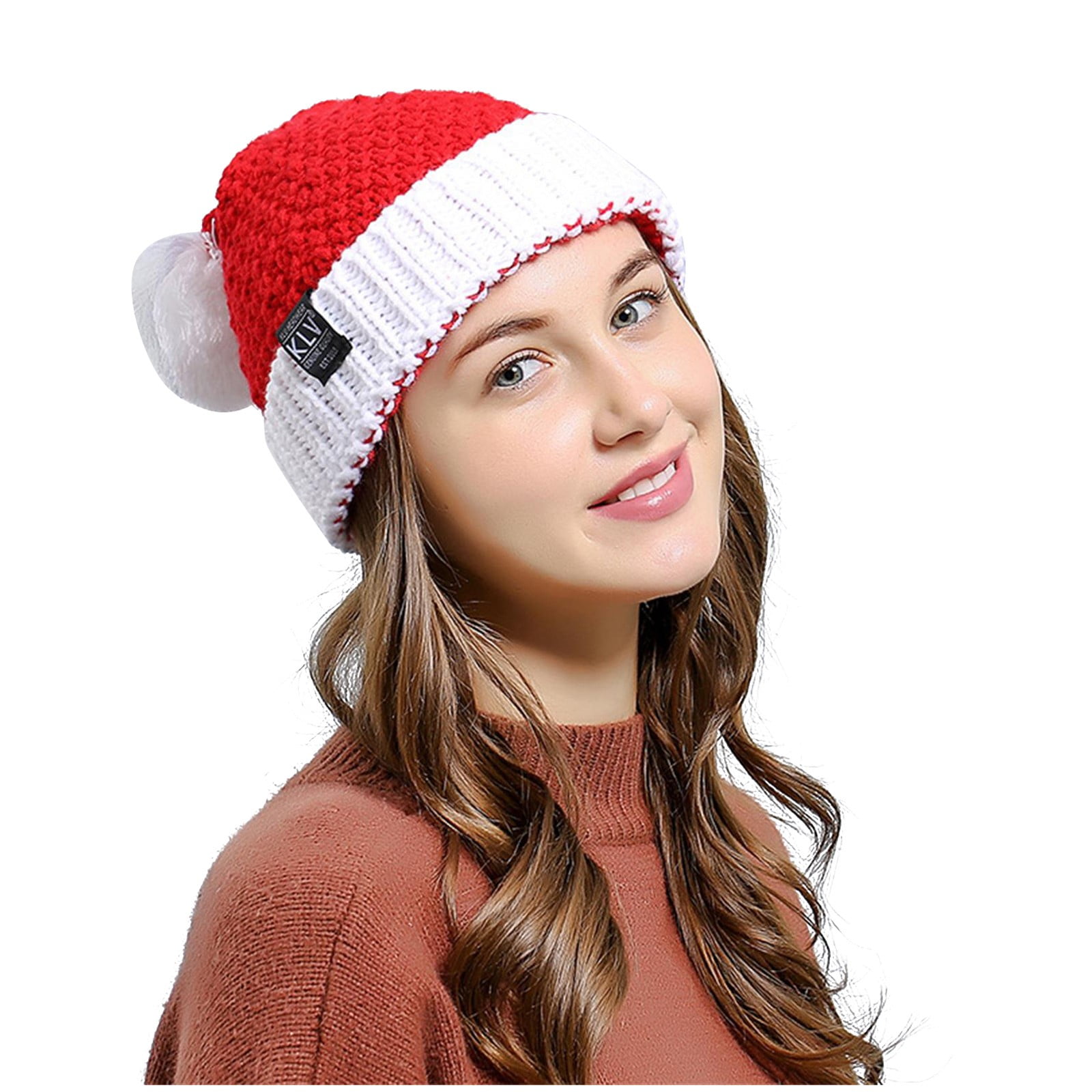 Women's Christmas Hat Knitted Woolen 