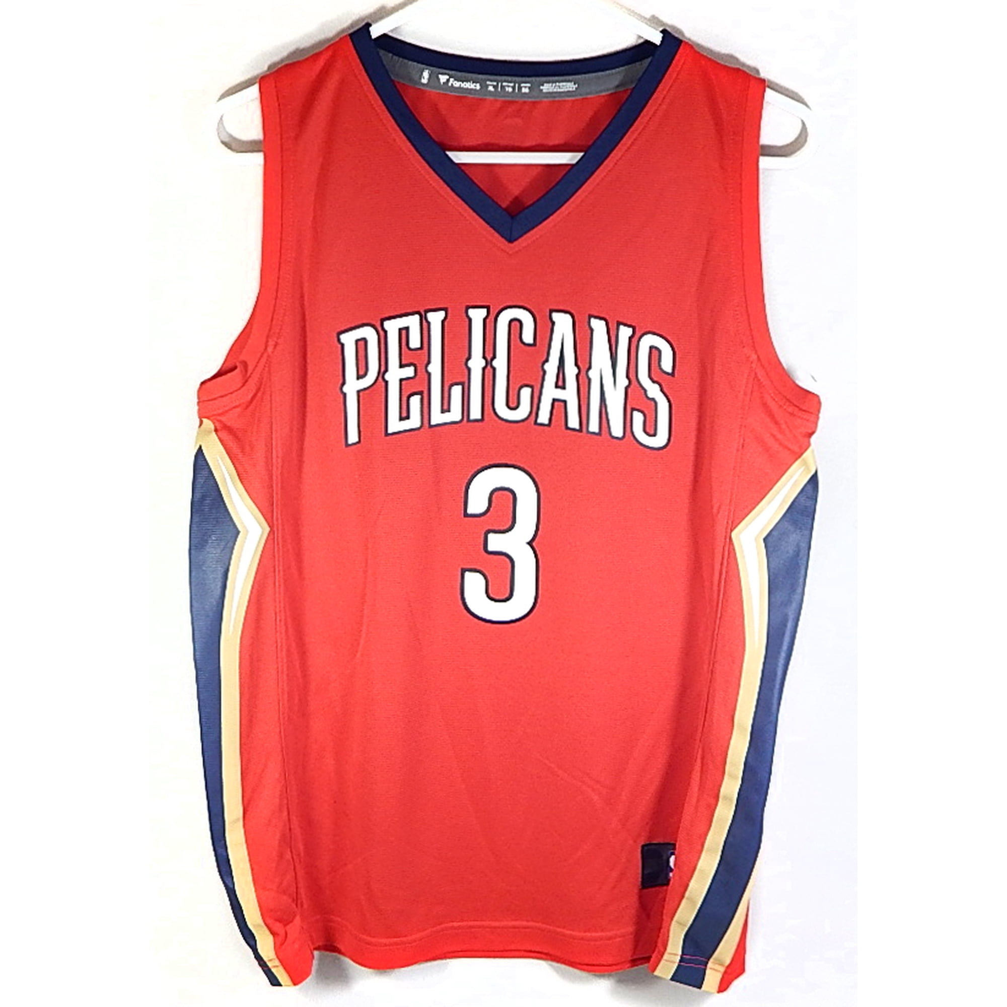 CJ McCollum #3 New Orleans Pelicans Fanatics NBA Fast Break Jersey Red Youth L