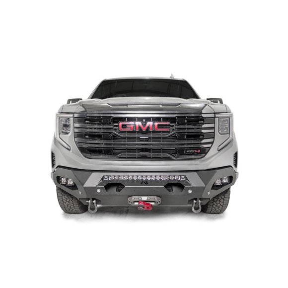Fab Fours Bumper GS23-X5851-1 Matrix Series; One Piece Design; Direct Fit; Mounting Hardware Included; Without Grille Guard; With Integrated D-Ring Mounts; Powder Coated Matte Black Steel