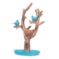 thumbnail image 2 of Adorno de resina con ramas de árbol de pájaro de simulación, figura de escritorio pintada a mano para almacenamiento en el jardín, pájaro azul grande, 2 of 10