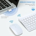 thumbnail image 3 of Wireless Keyboard and Mouse Ultra Slim Combo, 2.4G Silent Compact USB 2400DPI Mouse and Scissor Switch Keyboard Set with Cover, Batteries Included, for PC/Laptop/Windows/Mac - White, 3 of 4