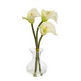 thumbnail image 3 of Nearly Natural Calla Lily Artificial Arrangement in Vase (Set of 2), Cream, 3 of 3