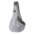 thumbnail image 1 of Bolsa de transporte portátil para mascotas, gato y perro, pequeño, mediano, grande, suministros para exteriores, senderismo Gris jinwen Mascotas Carrier Sling, 1 of 8