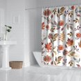 thumbnail image 2 of Autumn Fall Shower Curtain with Pumpkins and Maple Leaves, 72x72 Inch Waterproof Bathroom Decor - Thanksgiving Harvest Theme Polyester Fabric with Hooks, 2 of 6