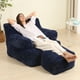 thumbnail image 5 of Puf MOMCAYWEX Comfy Giant con reposapiés, color azul oscuro, 5 of 9