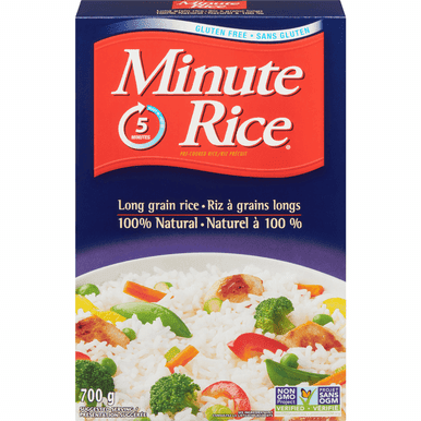 MINUTE Riz Premium Riz à Grains Longs - Rapide et Délicieux 700g Pack
