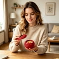 thumbnail image 4 of 1PC Ceramic Fruit Shape Container with Lid Cookie Jar Sugar Bowl Candy Dish Tea Canister Food Storage Jar for Coffee Bean Cookie Sugar Tea Flour for Home Kitchen Countertop, 4 of 10