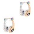 thumbnail image 3 of Methold Auriculares inalámbricos con orejas de gato y luz de Flash, auriculares inalámbricos con micrófono que pueden controlar LED, casco de música Type6 NO6, 3 of 6