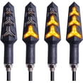 thumbnail image 1 of 4PCS Motorcycle Indicators Colors Turn Signal Lights Motorcycle Turn Indicators 12V 12 LED Bulbs for Motorcycle Motorbike Scooter Quad Cruiser Off Road-Y Shape, 1 of 4