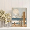 thumbnail image 2 of UXIEQU Surfboard Starfish Beach Coastal Canvas Wall Art Print 15.75x11.81 Inches, 2 of 8