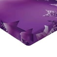 thumbnail image 2 of Ambesonne Christmas Fitted Sheet, Xmas Stars Backdrop, Queen Size, Purple, 2 of 3