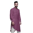 thumbnail image 3 of Atasi Printed Mandarin Collar Casual Kurta Ethnic Shirt Long Asymmertic Kurta, 3 of 6