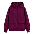 thumbnail image 5 of Nestiefly Zip Up Hoodies For Girls Oversized 2026 Y2K Hoodies Casual Long Sleeve Sweatshirts Fall Spring Track Jackets Wine 130, 5 of 5