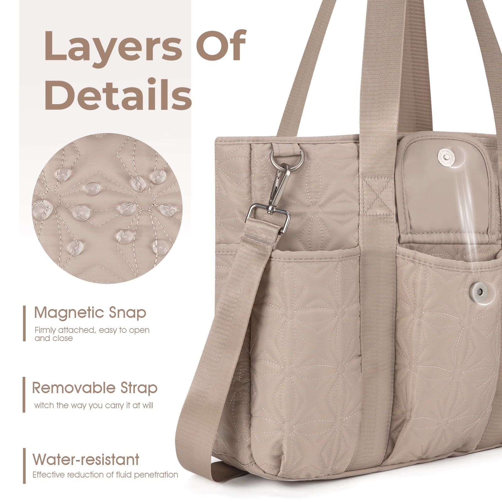 Tote Bag for Women with Computer Compartment Zipper Work Bag for Casual Work Dating College