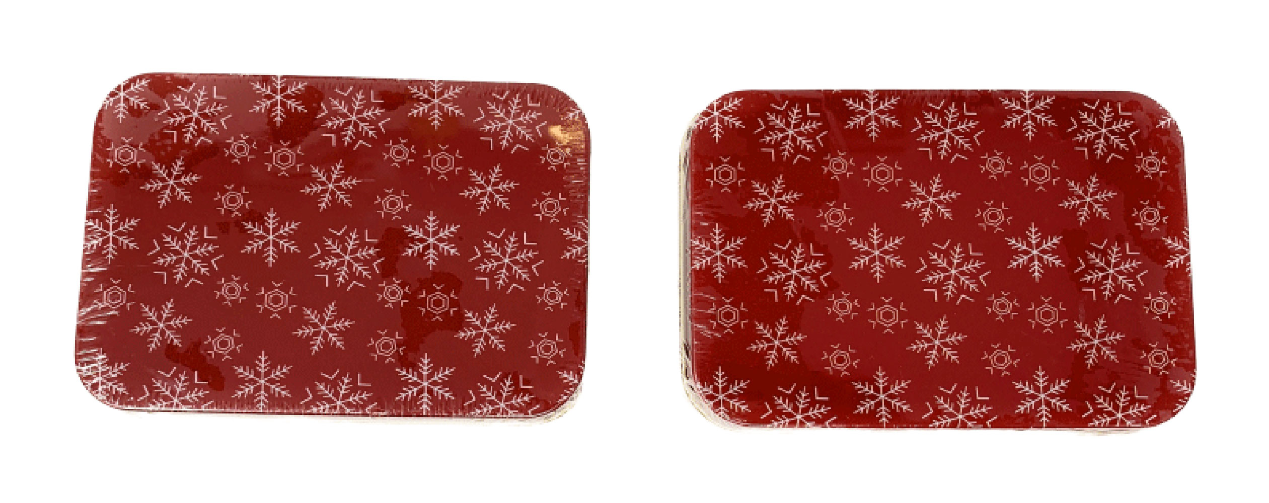 Lindy Bowman Christmas Holiday Gift Card Tin Box, 2Pack (White