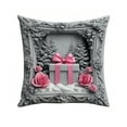 thumbnail image 2 of Neoyler Christmas Decorations Christmas Pillow Covers Soft Fabric Hidden Zipper Festive Printed Patterns Breathable Cozy Accent for Living Room Sofa Bedroom Decor Pink 17.7x17.7in, 2 of 6