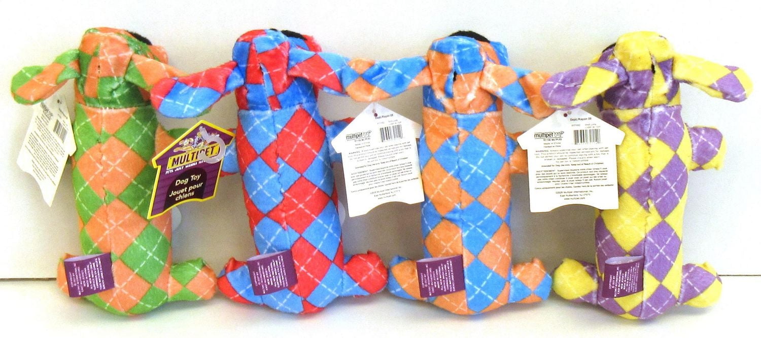 The Original Loofa Dog with Soft Terry Material With a Grunting Squeaker and Regular Squeaker Dog Toy, Loofa Dog toy that squeaks