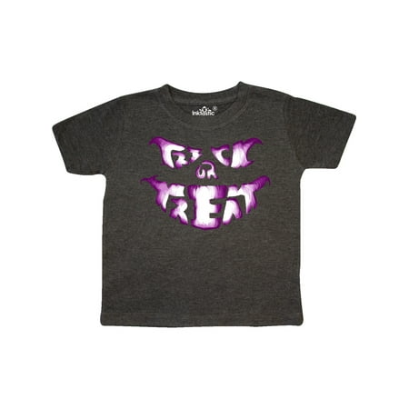 

Inktastic Pumpkin with Trick or Treat Face Grape Glow Gift Toddler Boy or Toddler Girl T-Shirt