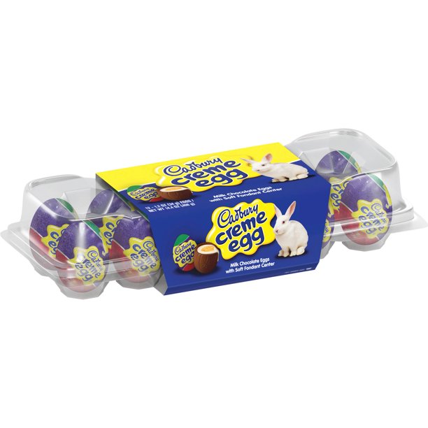 Cadbury Creme Eggs, Easter Milk Chocolate Creme Filled Eggs Candy, 1.2