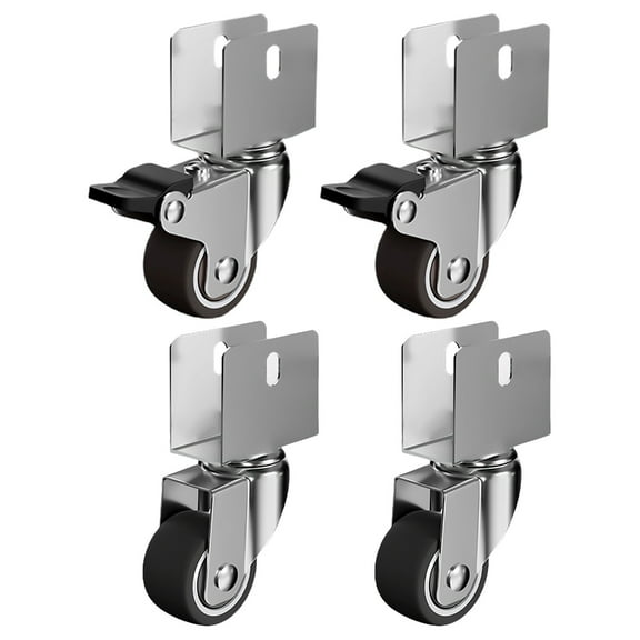 WINDLAND 4Pcs 1inch Swivels Casters Furniture Wheel Castor Quiet Trolley Wheel