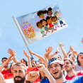 thumbnail image 4 of Levántate, Canta Bandera impresa con temática, regalo perfecto para fanáticos, amigos y familiares, y adecuada para actividades al aire libre e interiores, decoraciones de fiesta. 120*180CM, 4 of 6