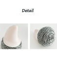 thumbnail image 3 of Hesxuno Stainless Steel Sponges Scrubbers with Handle, Cleaning Ball Utensil Scrubber Metal Scrubber Scouring Pads Ball for Pot Pan Dish Wash Cleaning for Removing Rust Dirty Cookware Cleaner, 3 of 8