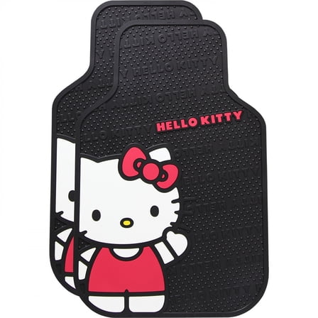 Hello Kitty Wavin' Hi 2-Pack Car Floor Mat Black