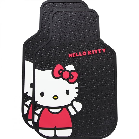 Hello Kitty Wavin' Hi 2-Pack Car Floor Mat Black