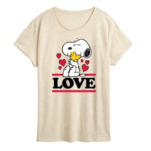 Peanuts - Love Snoopy Woodstock - Women's Short Sleeve Graphic T-Shirt