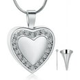thumbnail image 5 of Crystal Heart Urn Necklace for Ashes for Women Gilr's Memorial Urn Keepsake Pendant Cremation Jewelry, 5 of 7