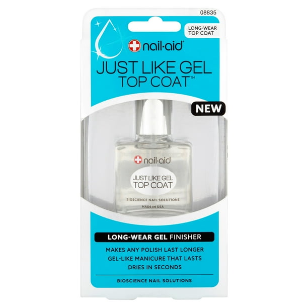 NailAid Almost Gel Lasting Nails Just Like Gel Nail Top Coat, 0.55 fl