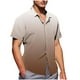 thumbnail image 1 of Mens Casual de Manga Corta Botón Abajo Camisas de Impresión Turndown Cuello Botón Camisa Poliéster, Moda de Verano Superior para Hombres Al Aire Libre, 1 of 6