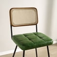 thumbnail image 5 of Art Leon Kitchen Dining Chairs, Rattan Cane Back Faux Leather Upholstered Side Chair, Set of 2, Green, 5 of 9