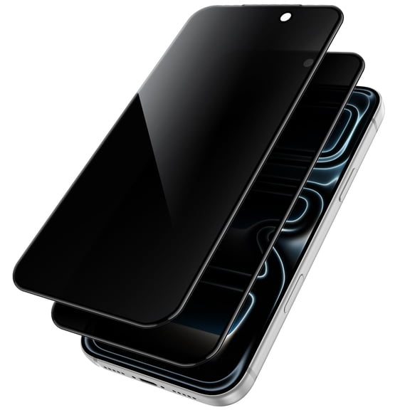 JETech Infinity Privacy Screen Protector for iPhone 17 Pro, 9H 3D Full Coverage, 2-Pack