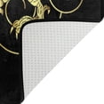 thumbnail image 4 of FREEAM Gold Japanese Dragon Flower Black Area Rug Mat for Living Dining Dorm Room Bedroom Home Decorative 5'3"x4', 4 of 6
