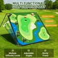 thumbnail image 3 of SLSY Golf Chipping Game with 80”x80” Large Chipping Mat, 2 Golf Clubs, 25 Sticky Balls, Outdoor Indoor Sports Training Toy Gift for Adults, Family Yard Target Game, 3 of 8